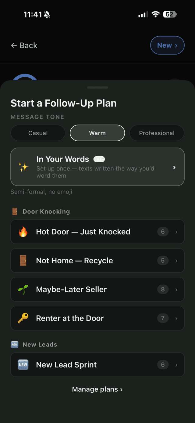 Keychime follow-up plan and scheduled messages